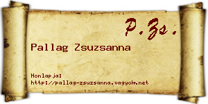 Pallag Zsuzsanna névjegykártya